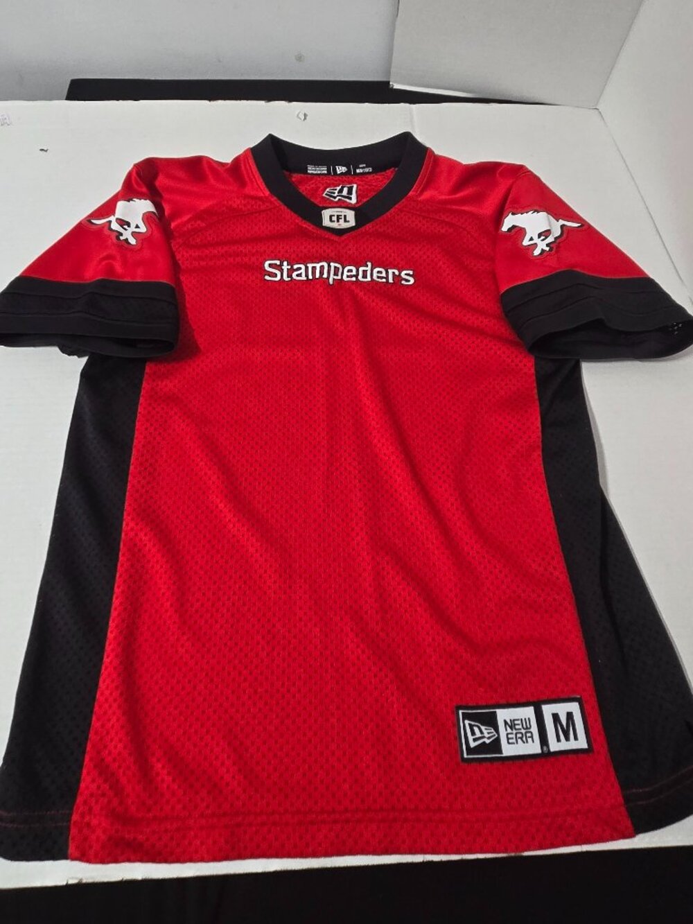 Calgary Stampeders New Era CFL Youth Medium (10/12) Football Jersey Red Black